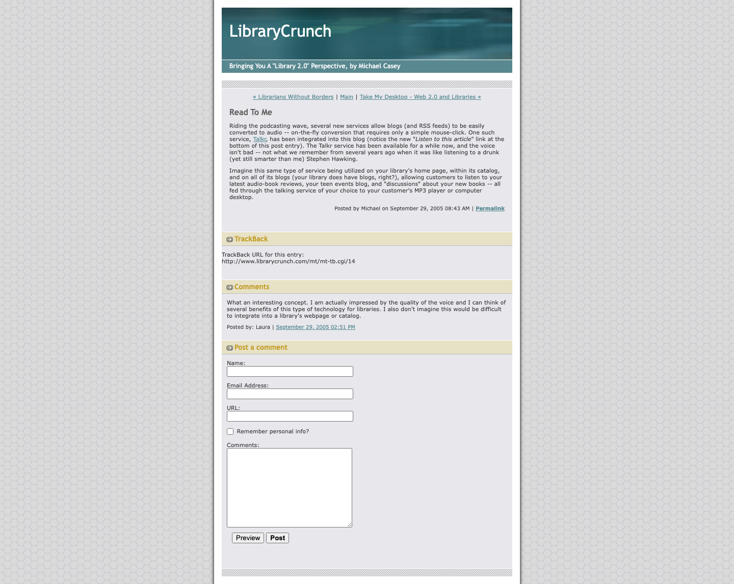 Screenshot preview of Read To Me