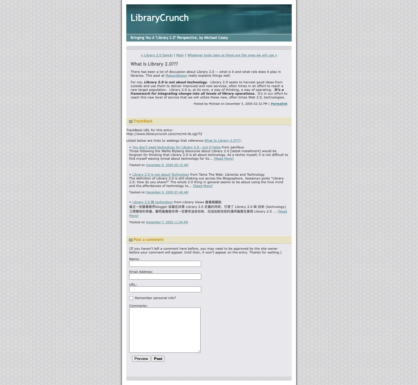 Screenshot preview of What Is Library 2.0???