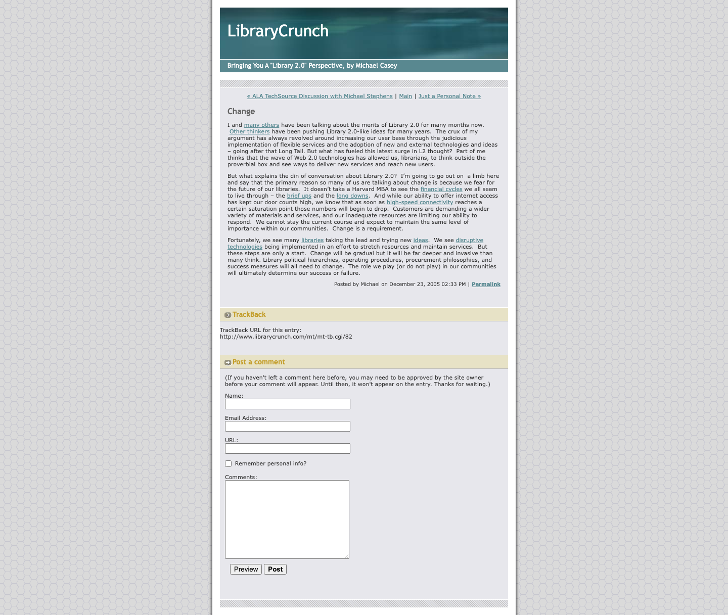 Screenshot preview of Change