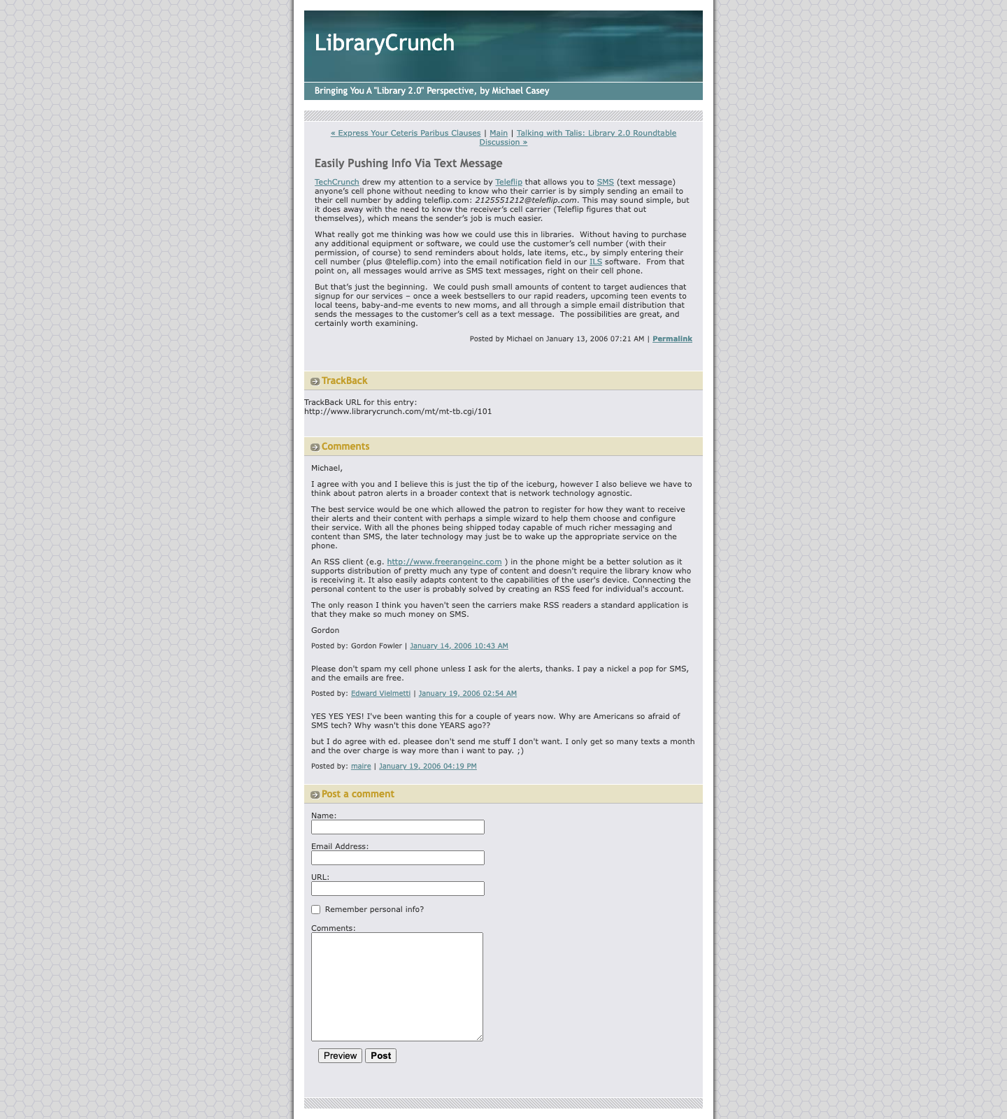 Screenshot preview of Easily Pushing Info Via Text Message