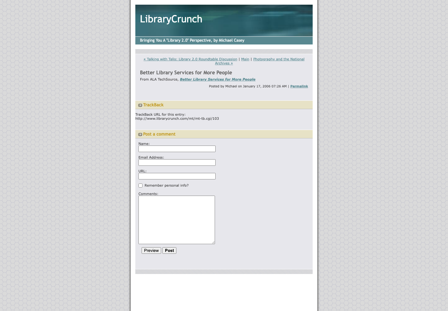 Screenshot preview of Better Library Services for More People