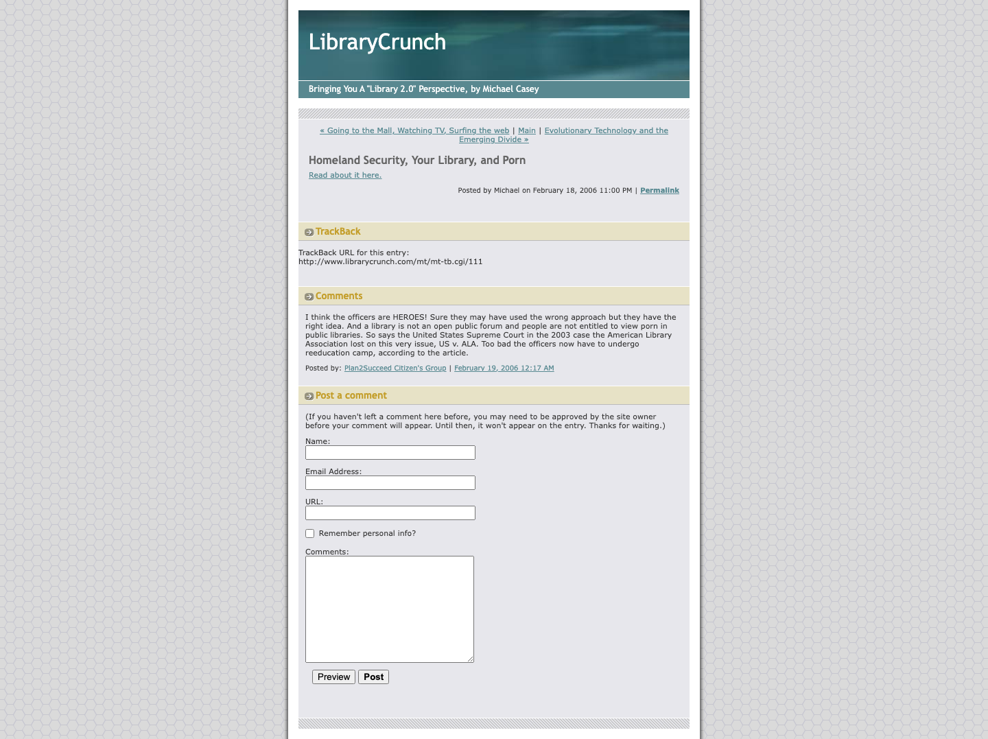 Screenshot preview of Homeland Security, Your Library, and Porn