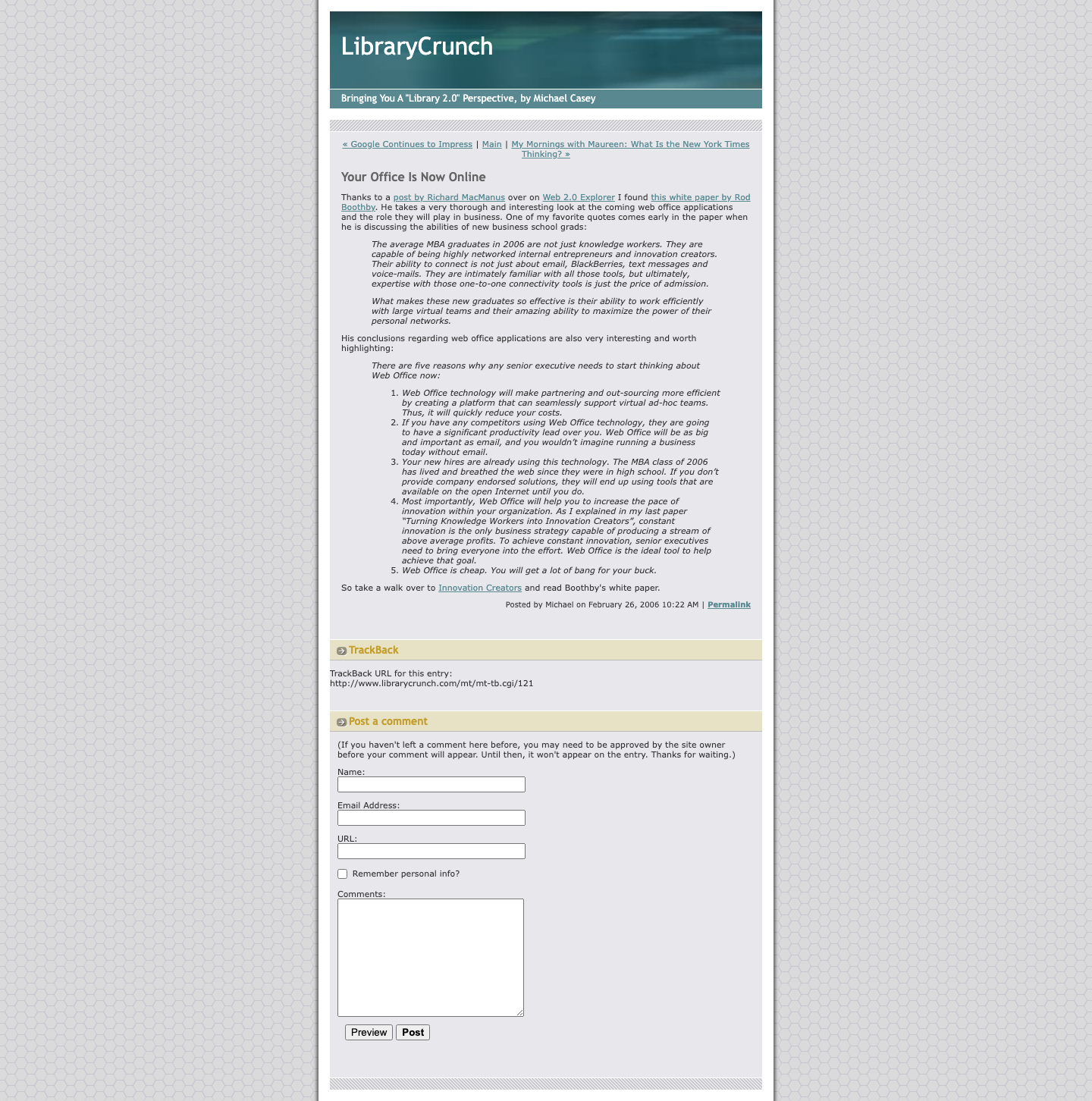 Screenshot preview of Your Office Is Now Online