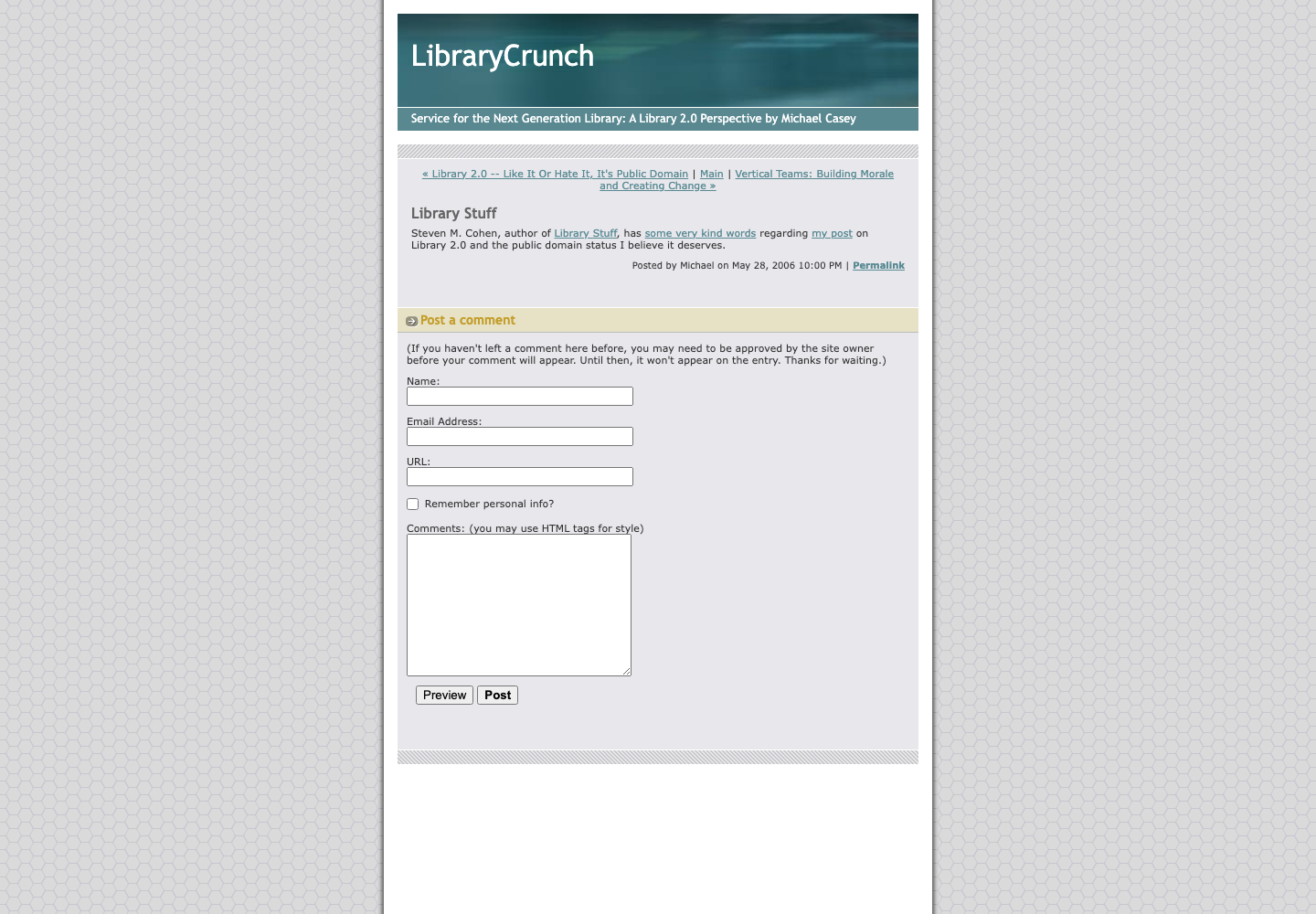 Screenshot preview of Library Stuff