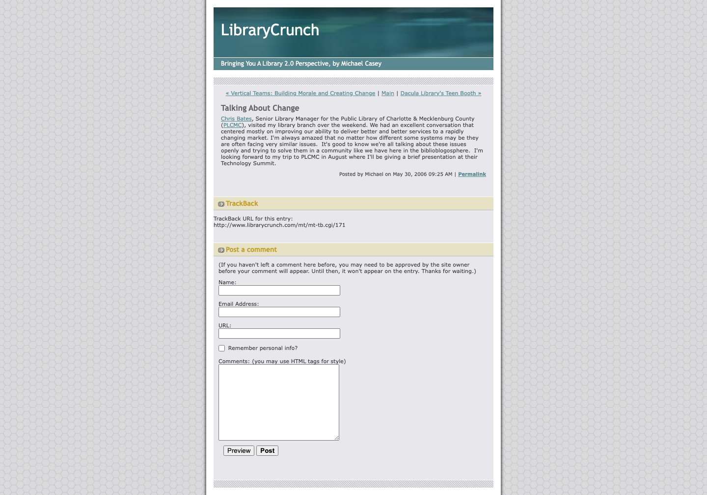 Screenshot preview of Talking About Change