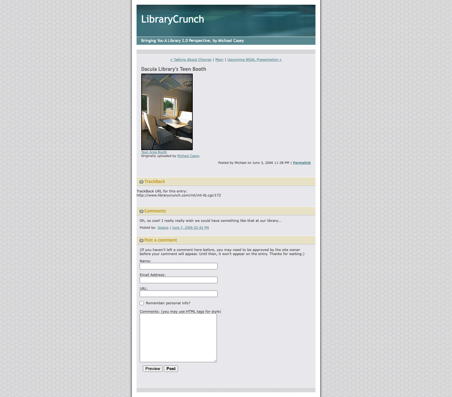 Screenshot preview of Dacula Library's Teen Booth