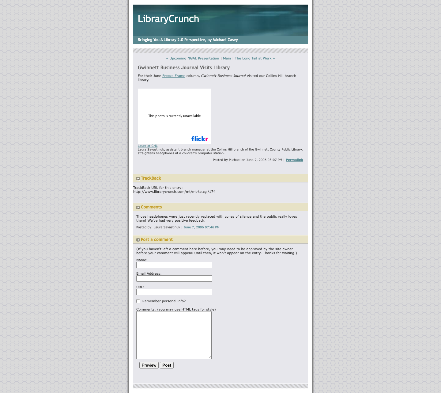 Screenshot preview of Gwinnett Business Journal Visits Library