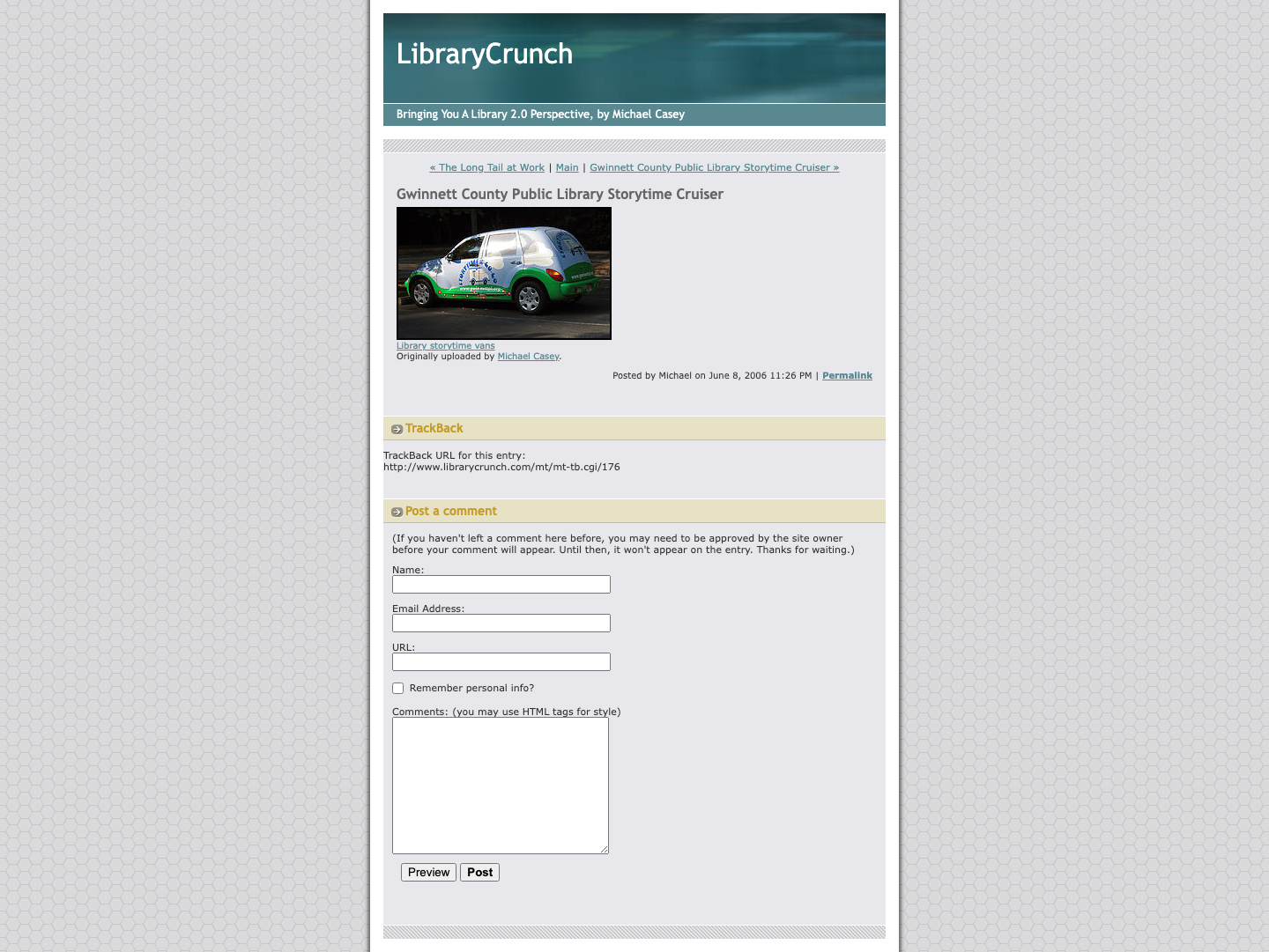 Screenshot preview of Gwinnett County Public Library Storytime Cruiser