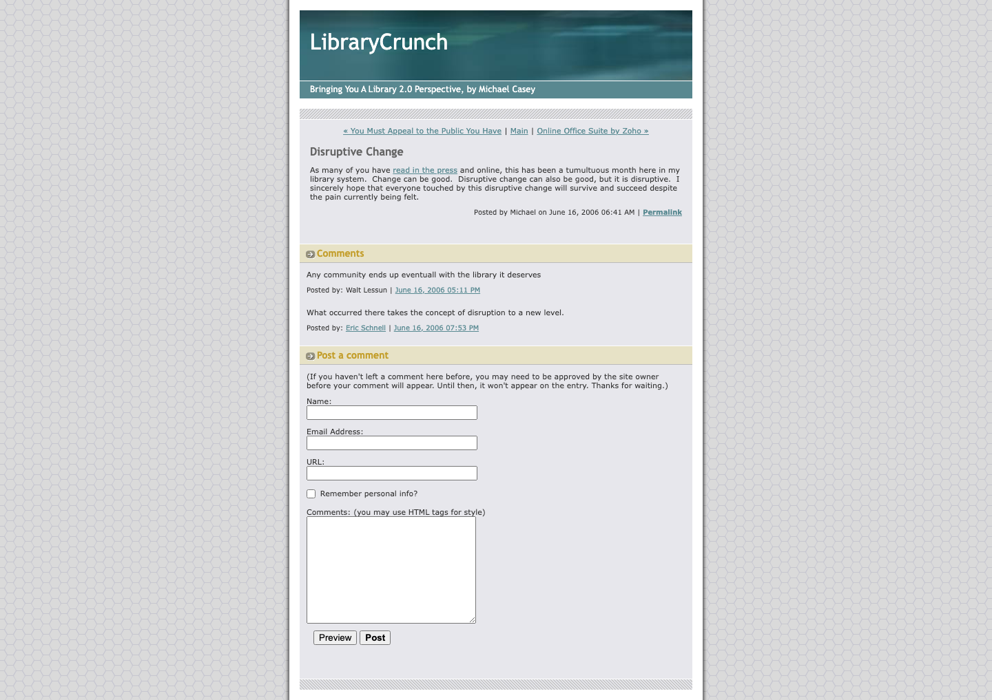 Screenshot preview of Disruptive Change
