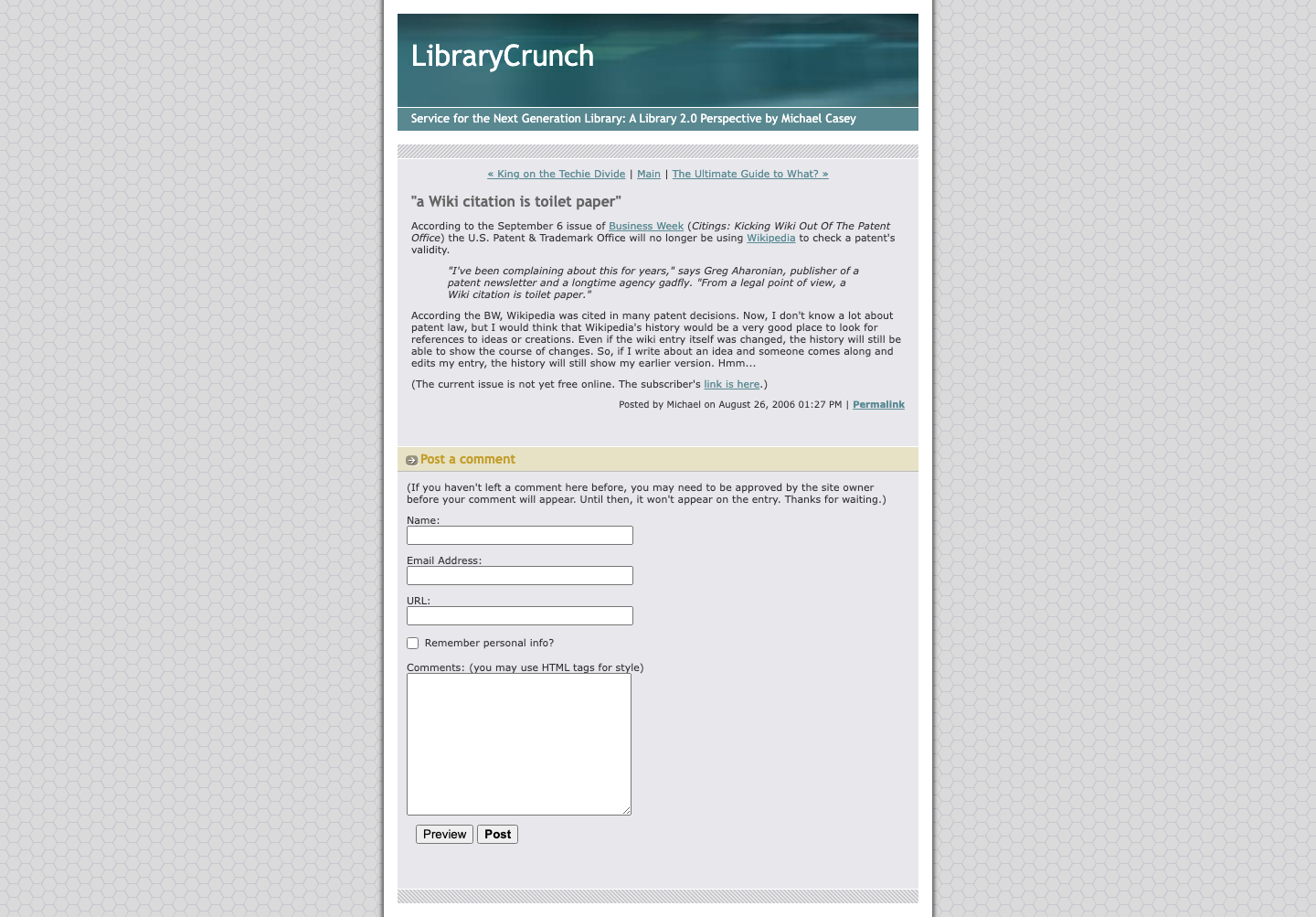 Screenshot preview of "a Wiki citation is toilet paper"