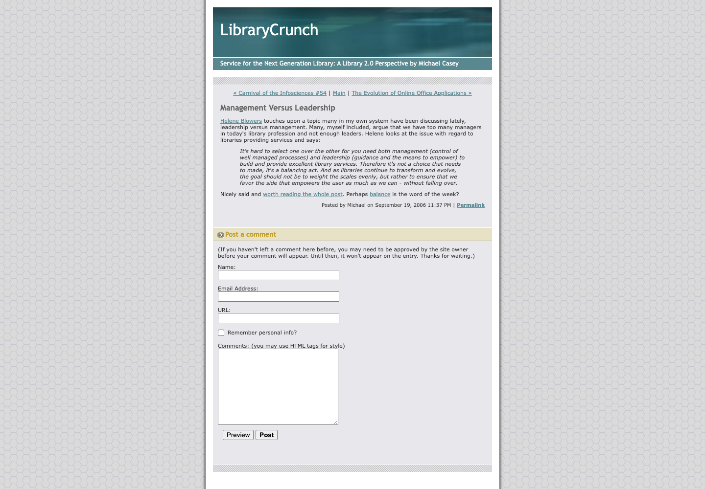 Screenshot preview of Management Versus Leadership