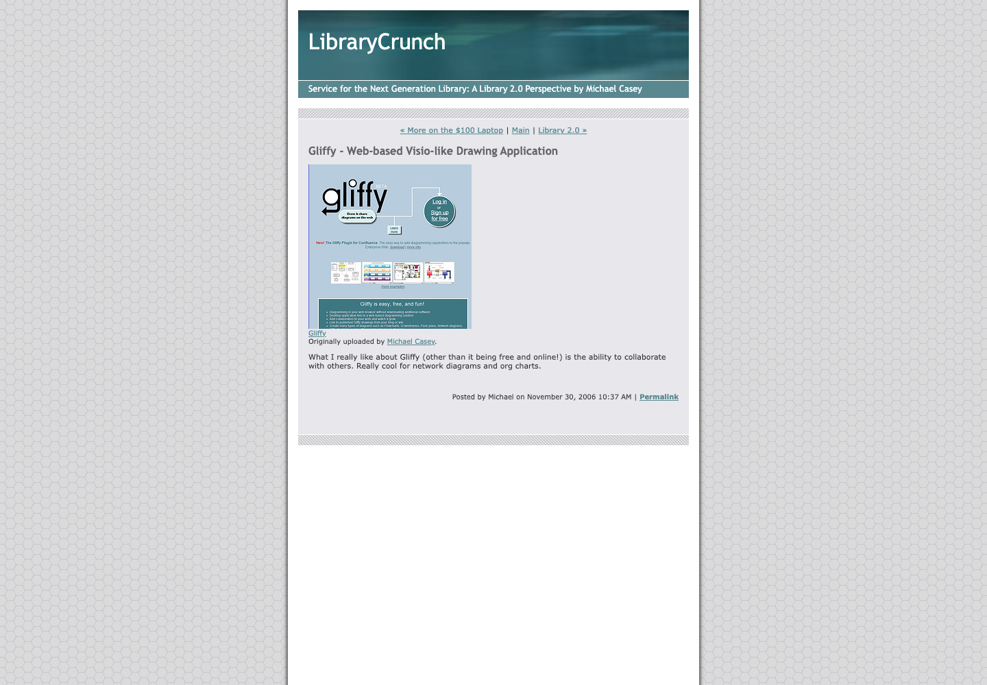 Screenshot preview of Gliffy - Web-based Visio-like Drawing Application