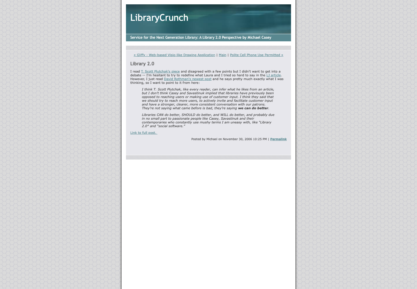 Screenshot preview of Library 2.0