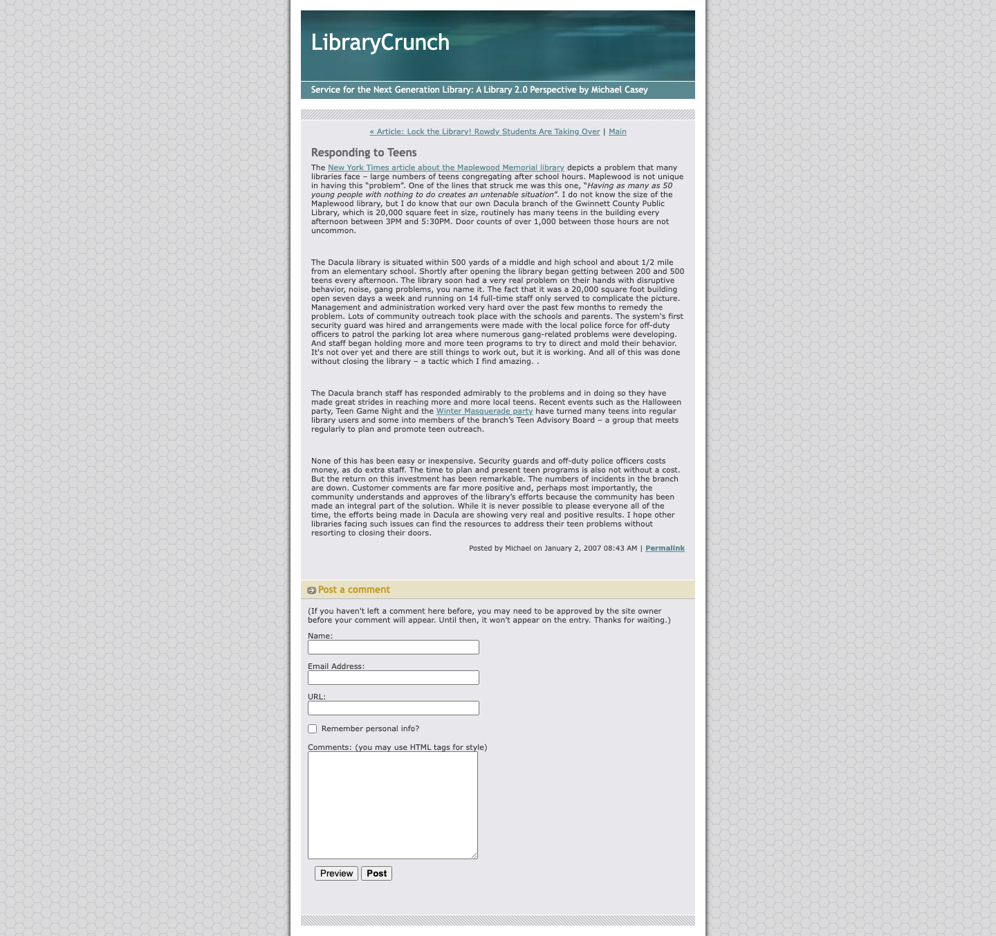 Screenshot preview of Responding to Teens
