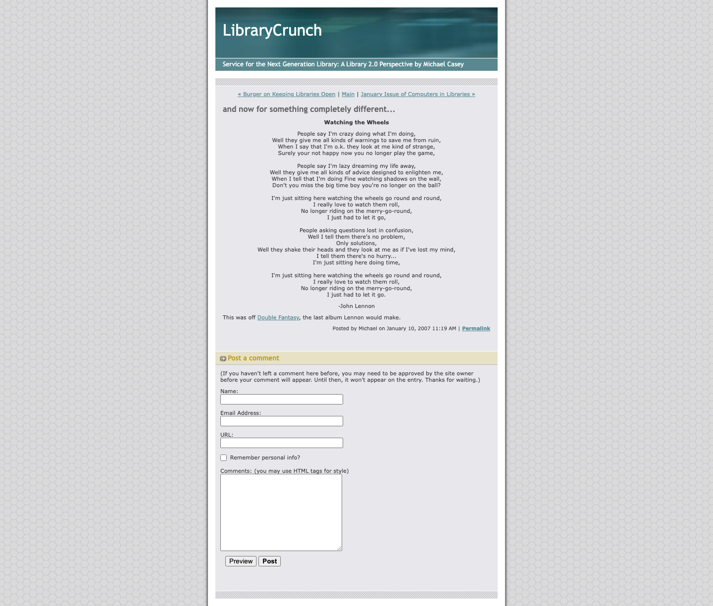 Screenshot preview of and now for something completely different...