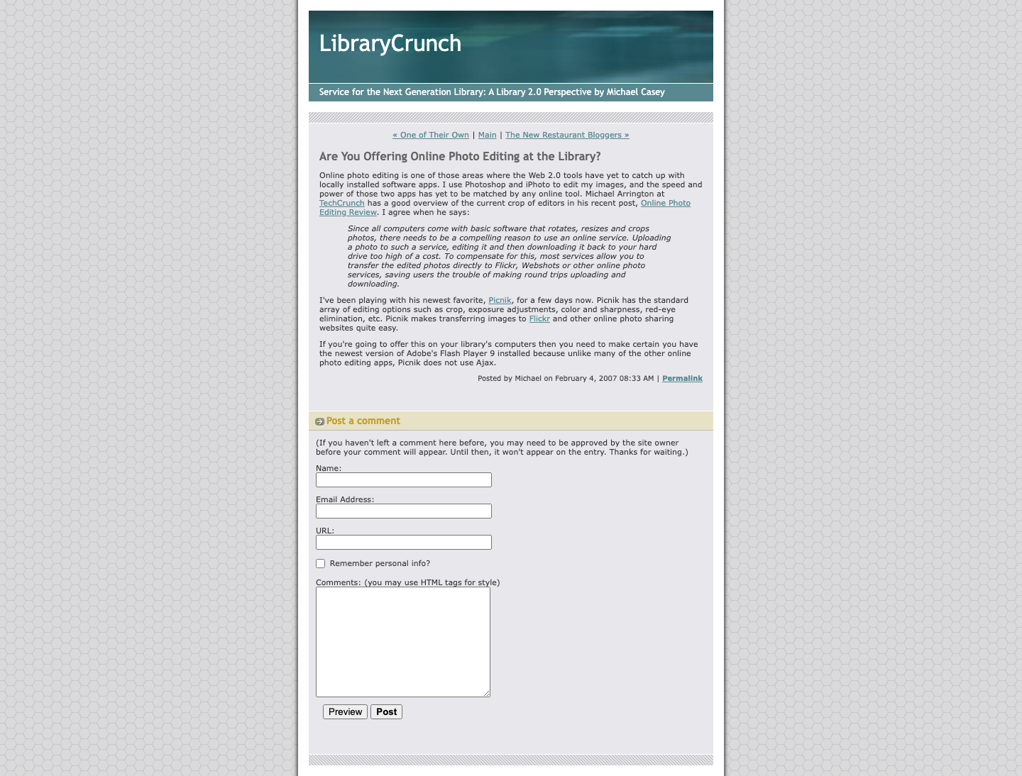 Screenshot preview of Are You Offering Online Photo Editing at the Library?