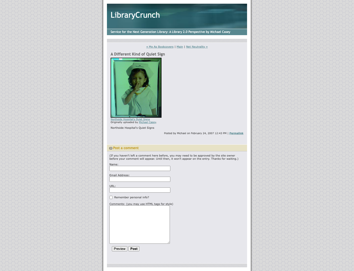 Screenshot preview of A Different Kind of Quiet Sign
