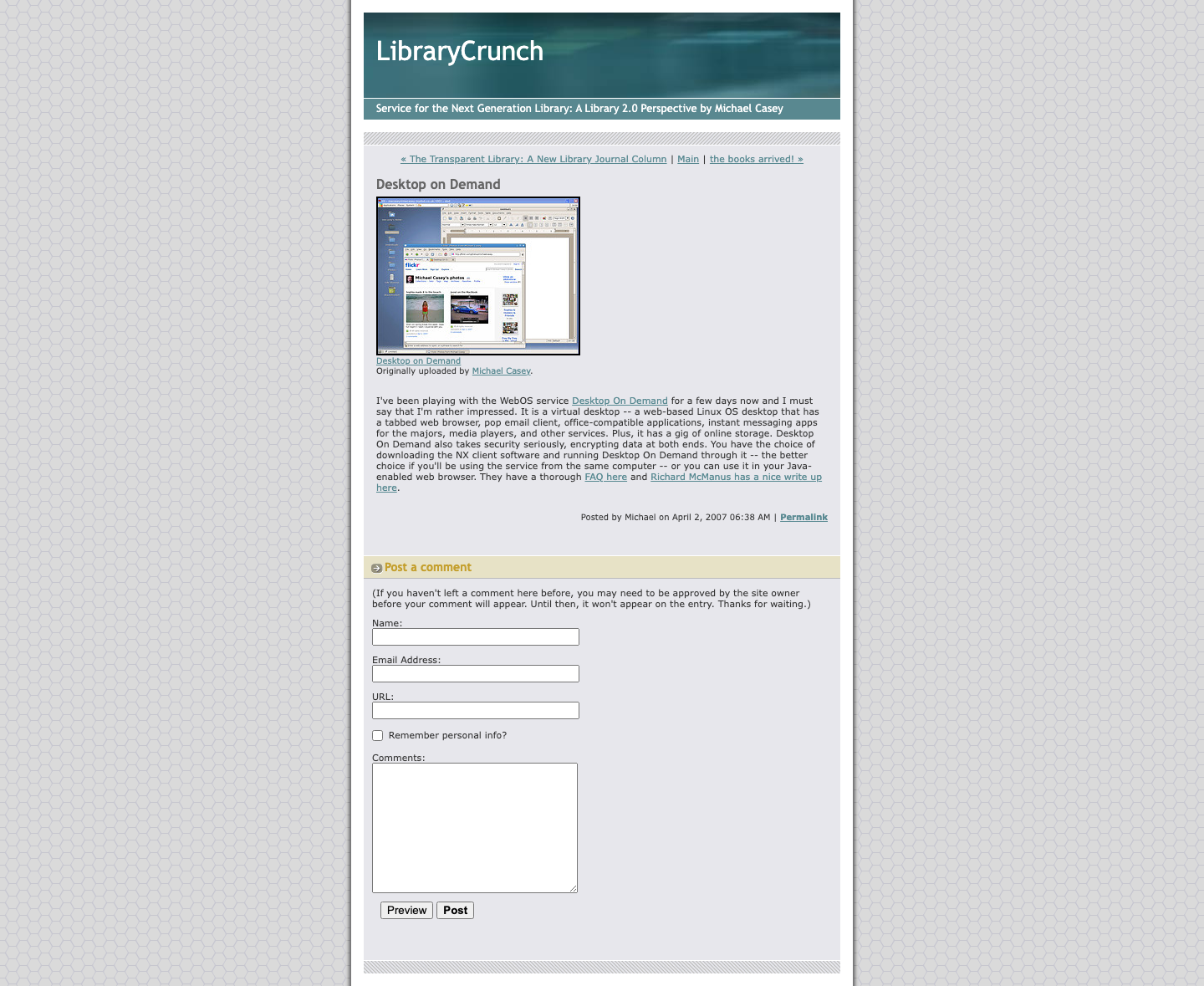Screenshot preview of Desktop on Demand