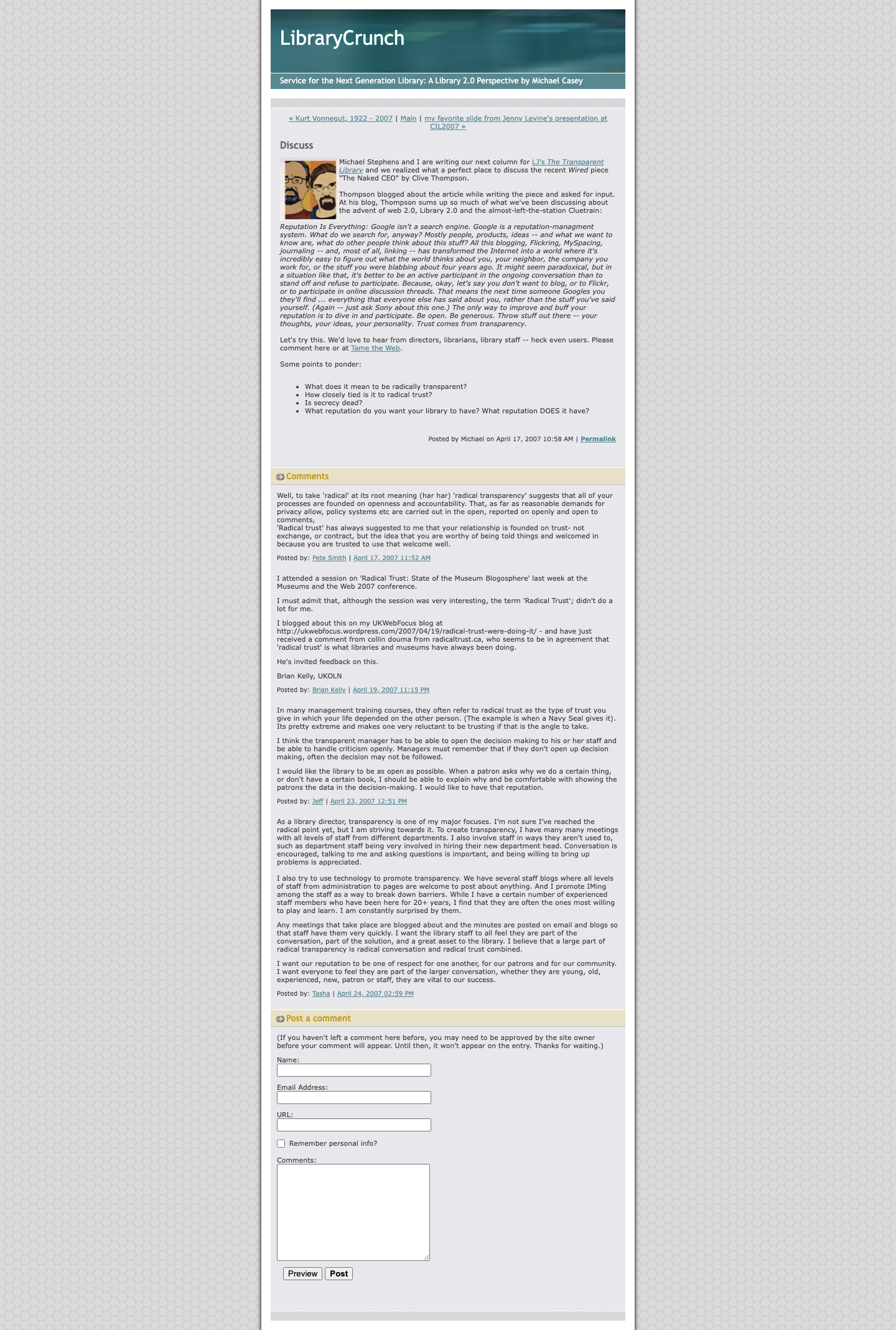 Screenshot preview of Discuss