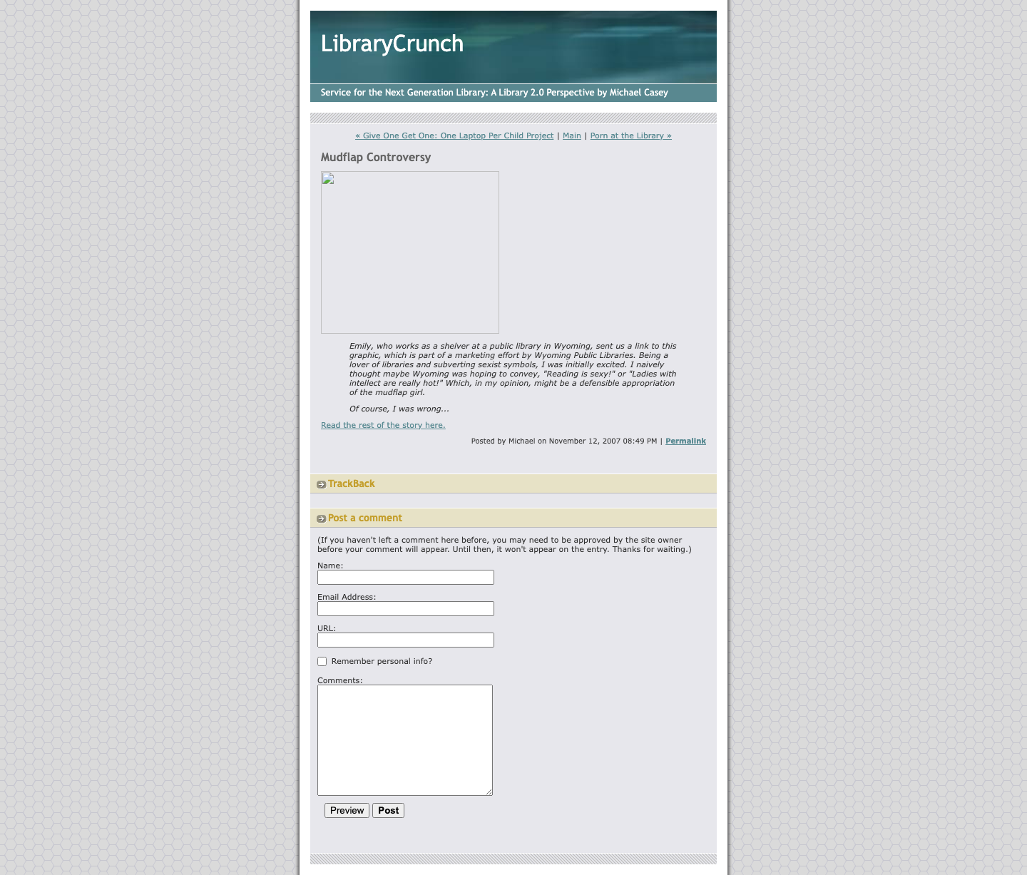 Screenshot preview of Mudflap Controversy