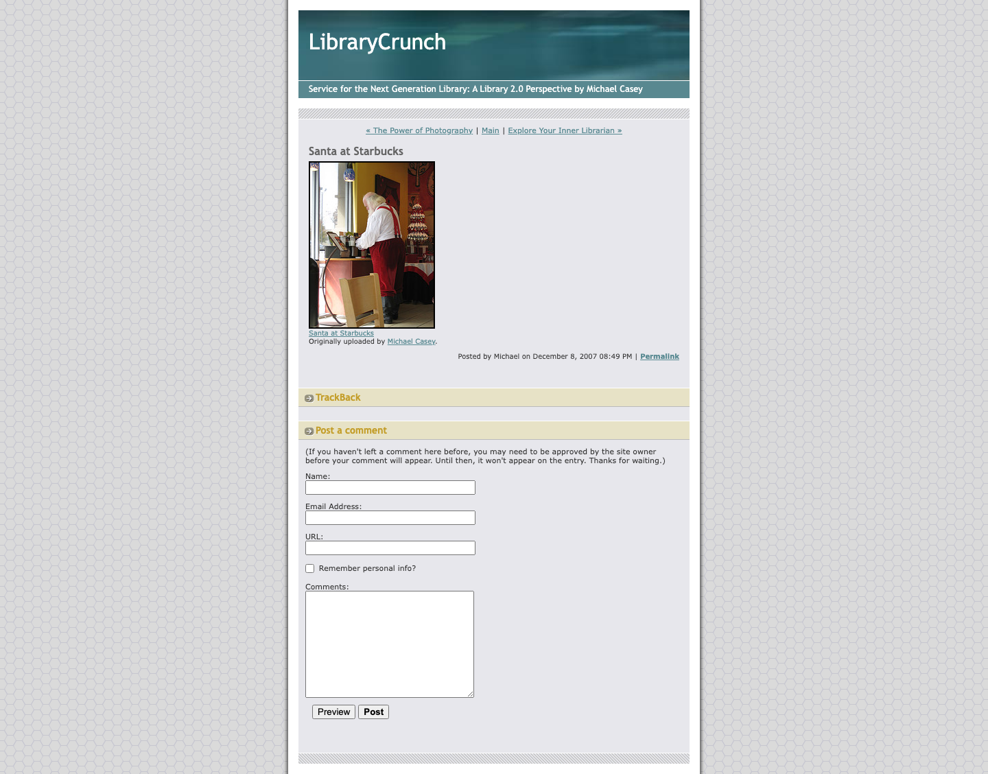 Screenshot preview of Santa at Starbucks