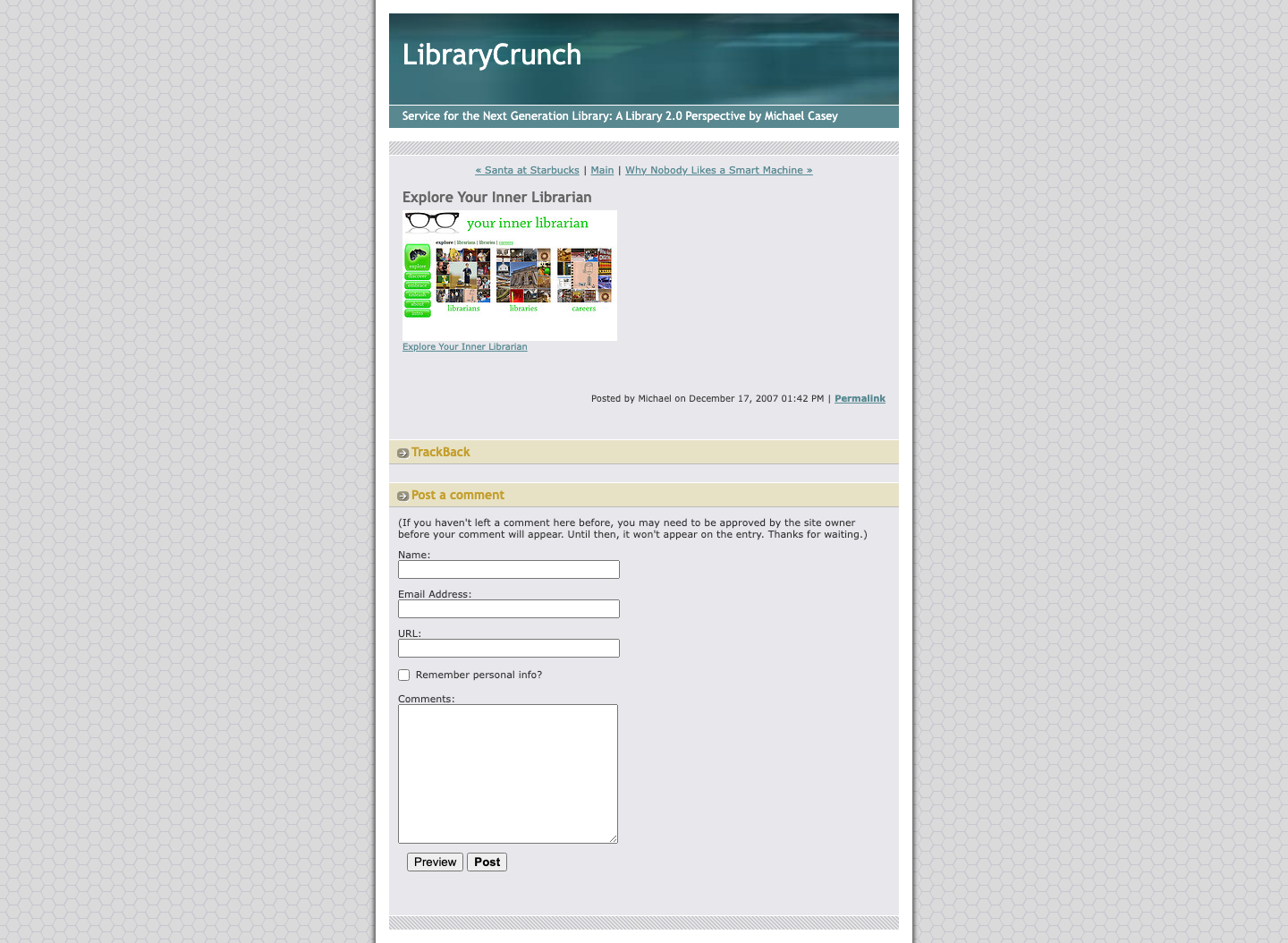 Screenshot preview of Explore Your Inner Librarian