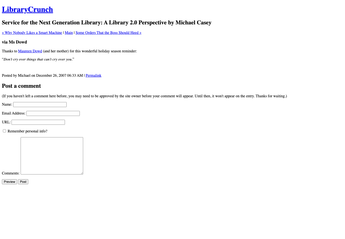 Screenshot preview of via Ms Dowd