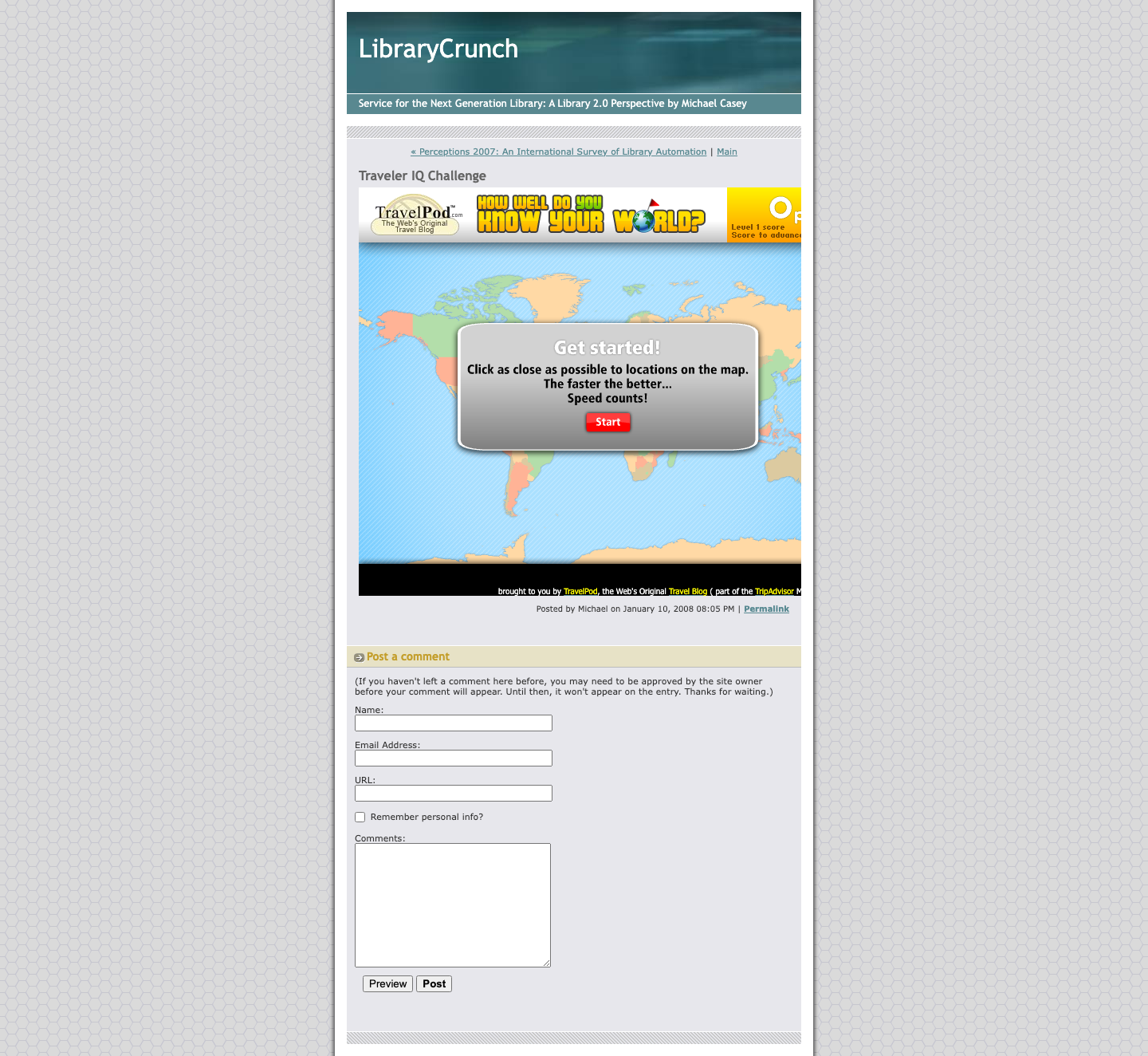Screenshot preview of Traveler IQ Challenge