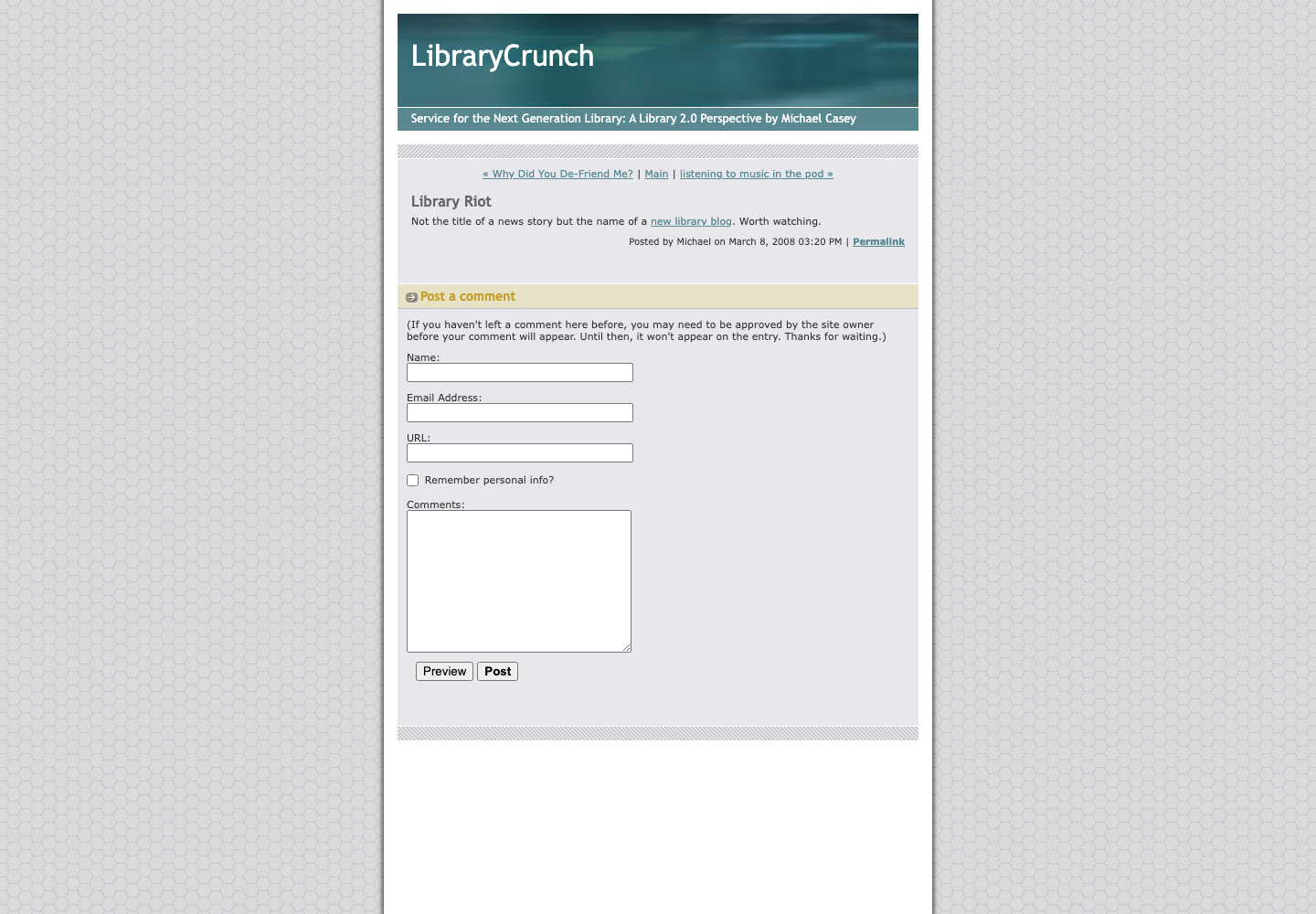 Screenshot preview of Library Riot