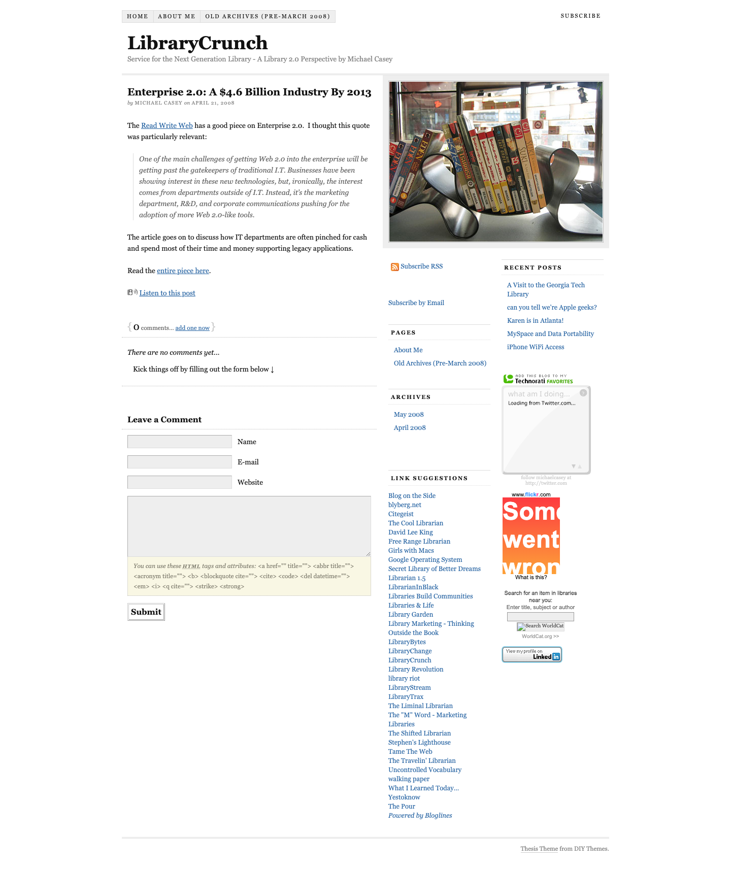 Screenshot preview of Enterprise 2.0: A $4.6 Billion Industry By 2013