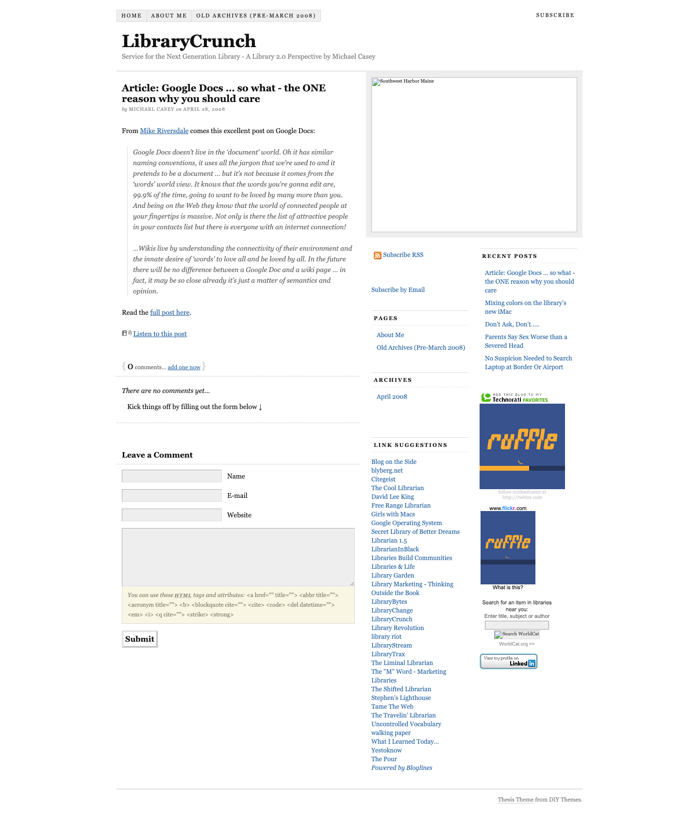 Screenshot preview of Article: Google Docs … so what - the ONE reason why you should care